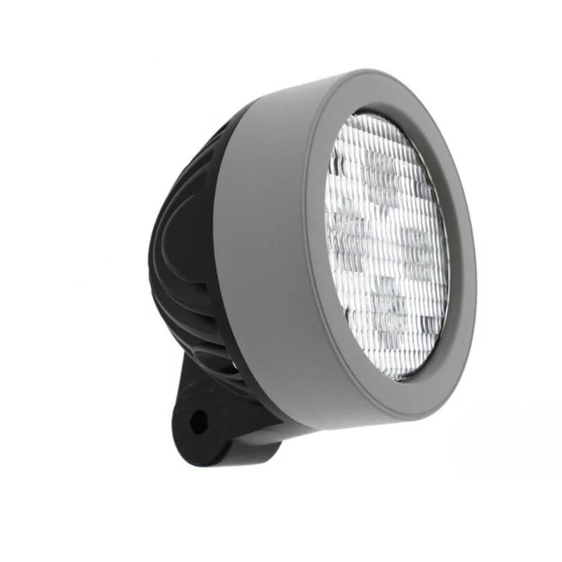 Luz de trabajo LED redonda estilo John Deere gris de 40 W/4000 lúmenes