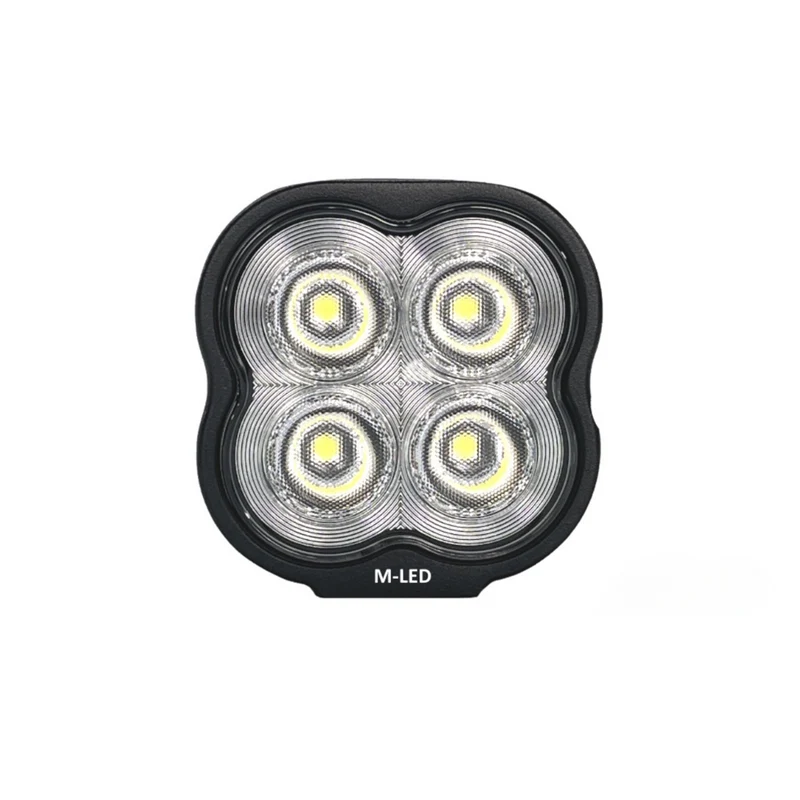 Luz de trabajo LED cuadrada con soporte de acero inoxidable / 20 W