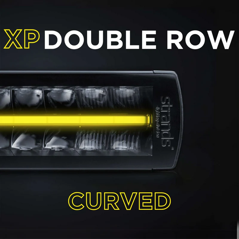 Barras de luz curvas de doble fila Strands Siberia XP con luz de posición amarilla/blanca