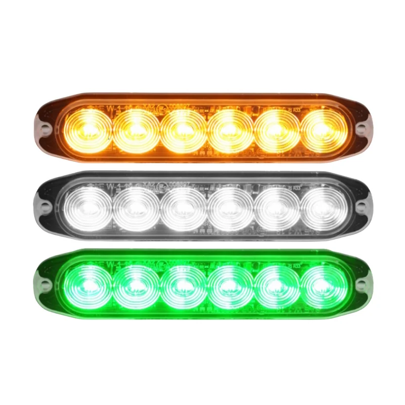 Luz estroboscópica LED combinada: verde, blanca y ámbar