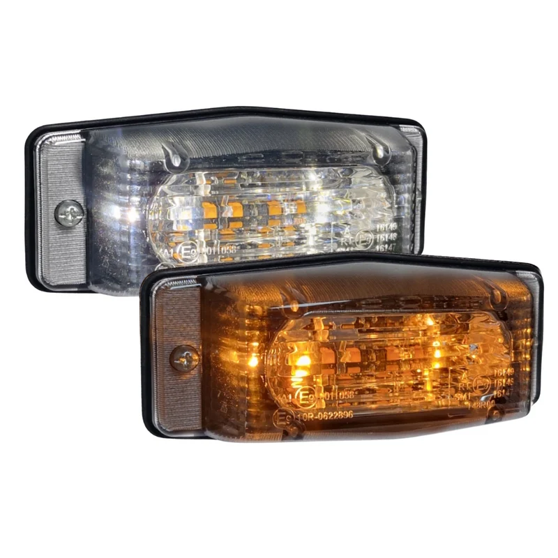Lámpara LED de doble quemador con lente transparente / Dos colores