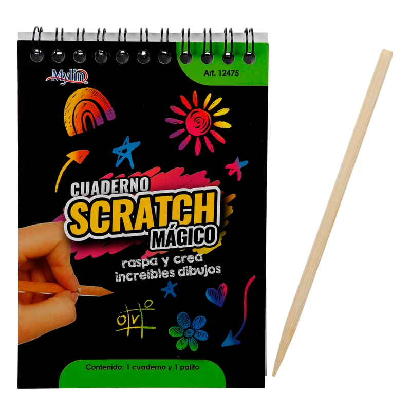 Art.12475 Cuaderno Raspa Mágico 19x9cm 1pz