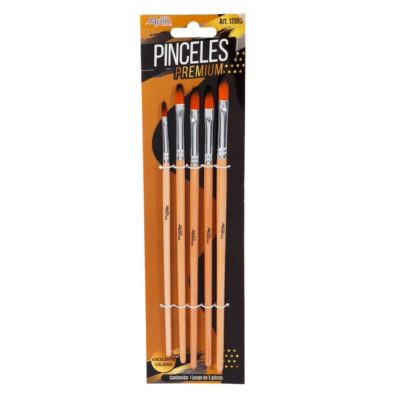 Art.12093 Juego Pincel surtido Premium varios tamaños 5pz