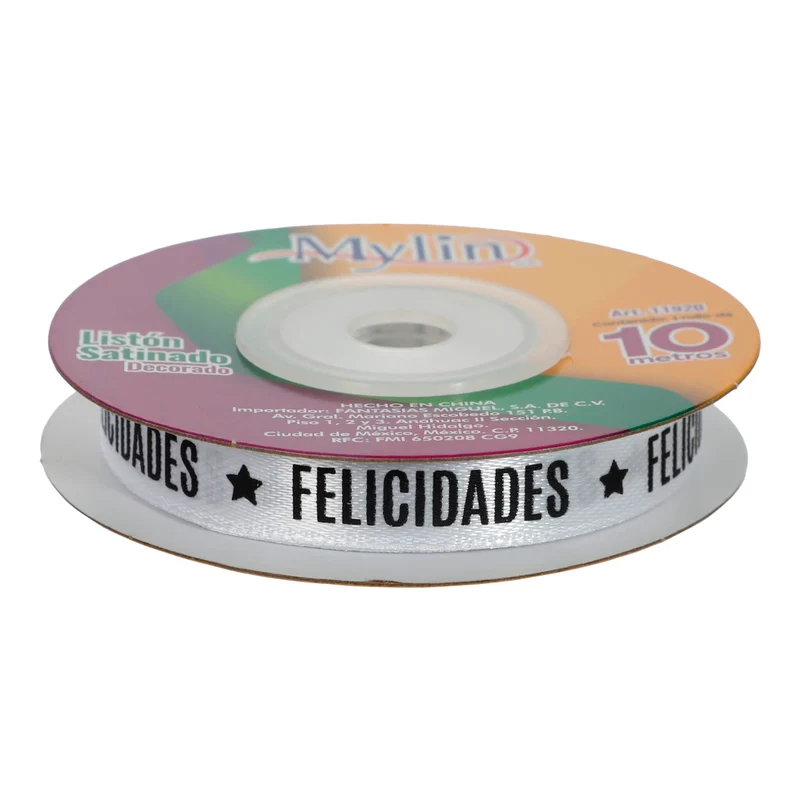 Art.11920 List Satin Felicidade 10mmx10m