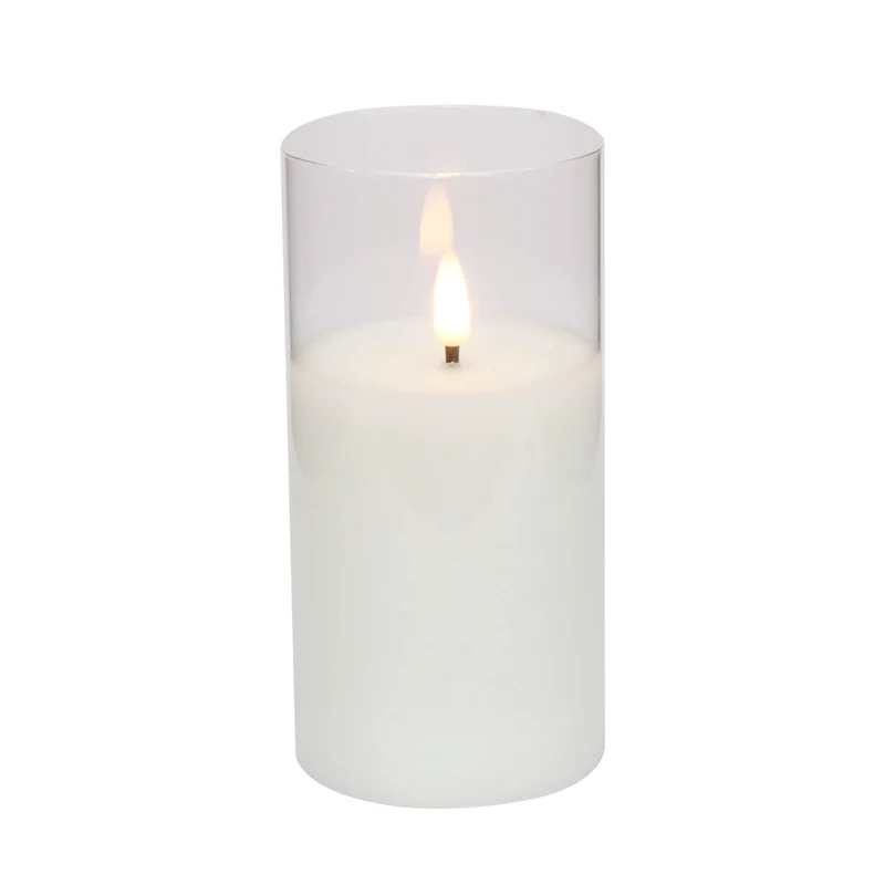 Art.11587 Vela Led con Vaso 15x7.5cm 1pz