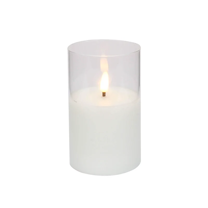 Art.11586 Vela Led con Vaso 12.5x7.5cm 1pz