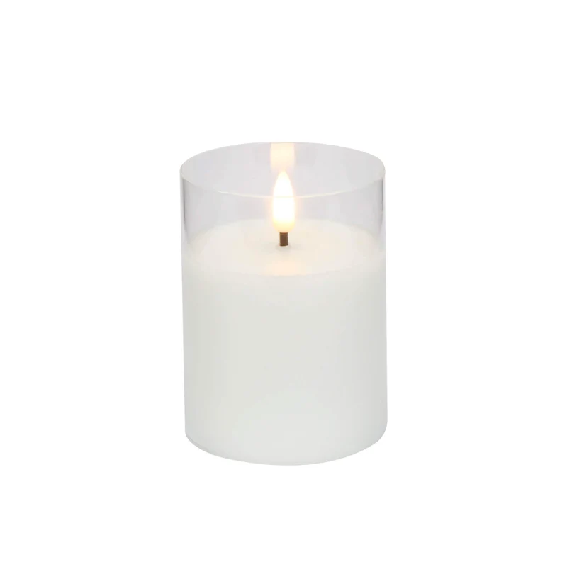 Art.11585 Vela Led con Vaso 10x7.5cm 1pz