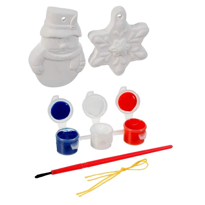 Art.11513 Kit Figura Cerámica Navidad 6.5x5cm (aprox cada figura) 2pz