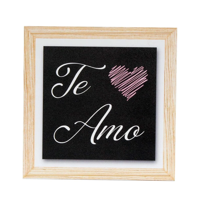 Art.11697 Cuadro Te Amo 15x15cm 1pz
