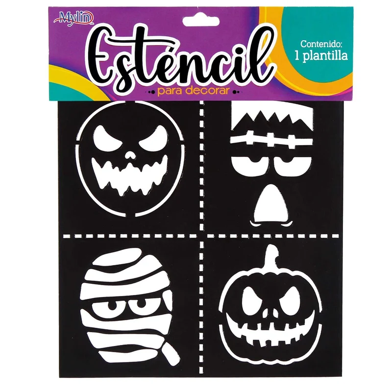 Art.11772 Esténcil Figura Muerto/Halloween Chico 15x15cm 1pz