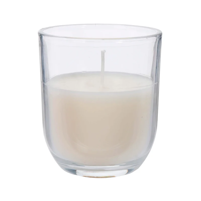Art.12289 Vela con Vaso Cristal 8x7cm 1pz