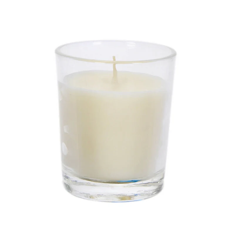 Art.7470 Vela con Vaso Cristal 6x5cm 1pz