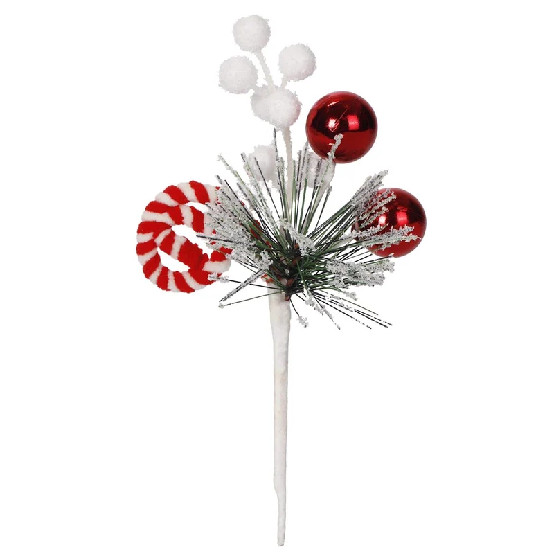 Art.4330 Pick Nevado Caramelo/Esferas 21cm 1pz
