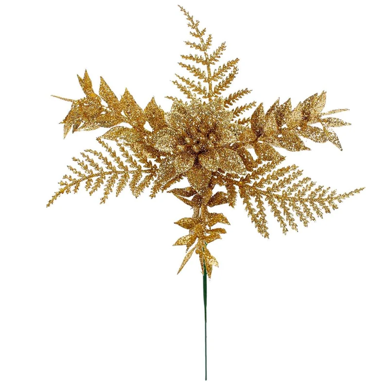 Art.6848 Pick Nochebuena Con Hojas 19cm 1pz