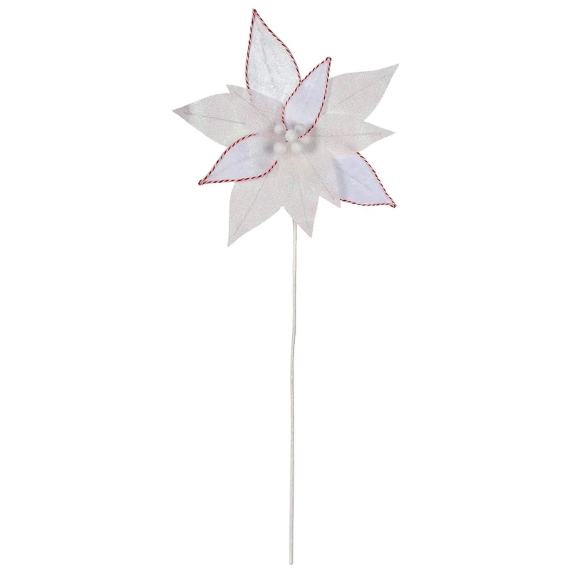 Art.4171 Vara Nochebuena Terciopelo/Diamantada 60cm 1pz