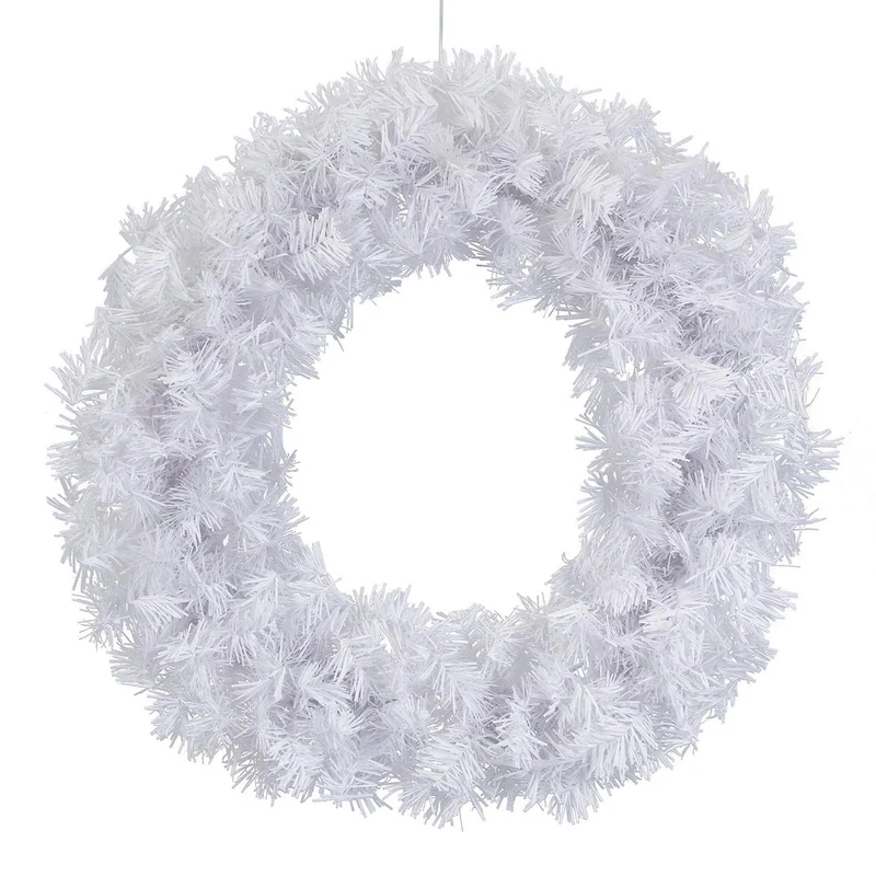 Art.3994 Corona De Pino Blanca 51cm 1pz