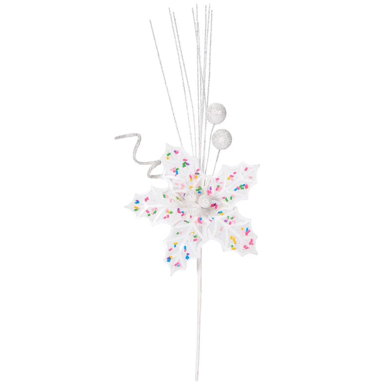 Art.2842 Vara Nochebuena Chispas/Esferas Diamantadas 36cm 1pz
