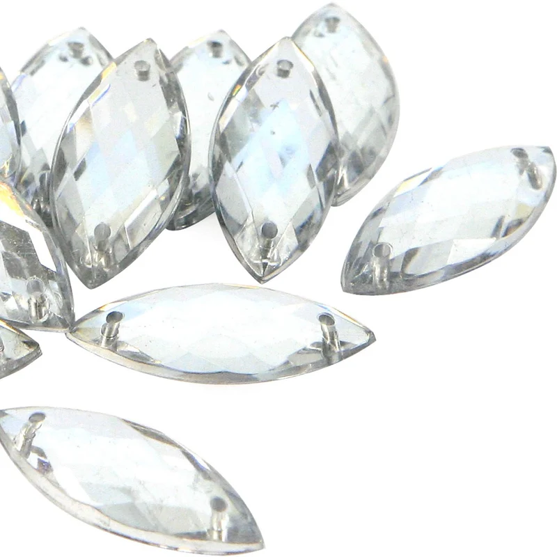 Art.6035 Piedra Acrílica Oval 23x10mm 20pz
