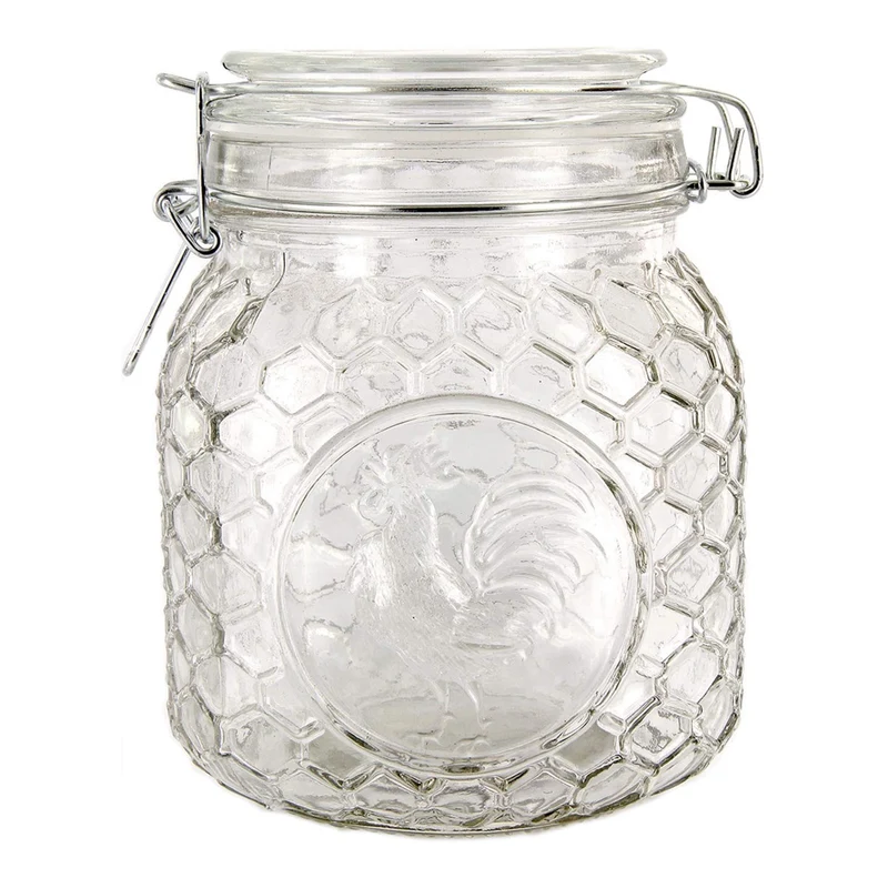 Art.5982 Frasco Panal Con Tapa (aprox 1000 ml) 15x12.7x11.8cm 1pz