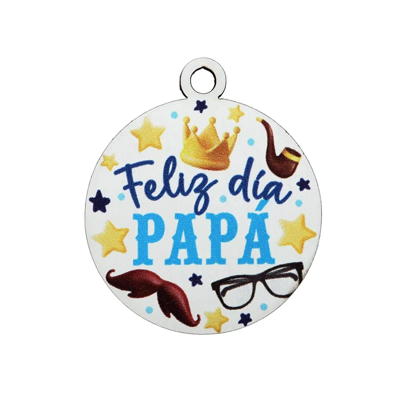 Art.3729 Llaverito Feliz Día Papá 5.5x5cm 1pz