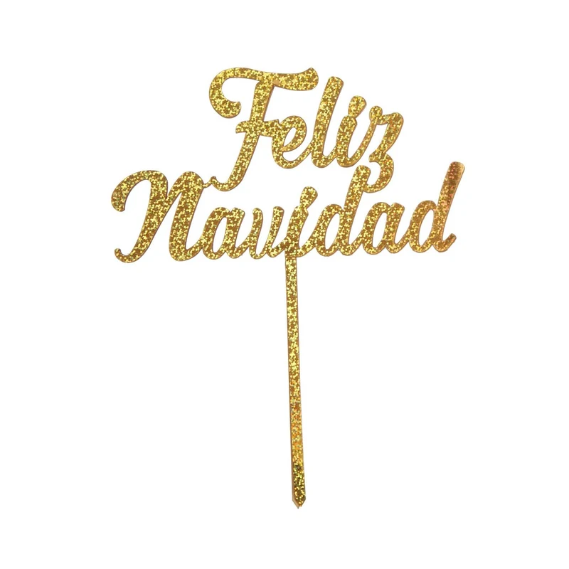 Art.654 Pick Feliz Navidad Metálico 26.7x20.7cm 1pz