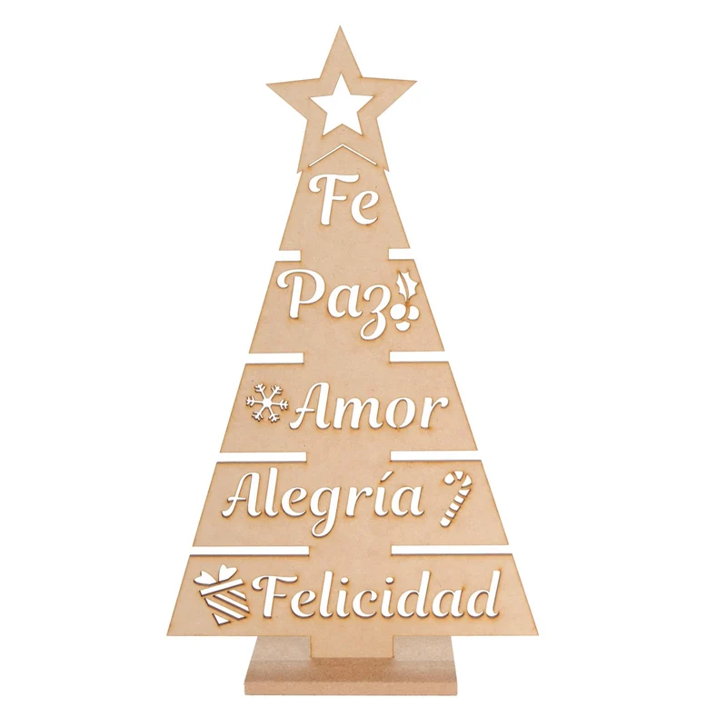 Art.484 Pino Rustico Frases Madera 39.5x23.7x7.2cm 1pz