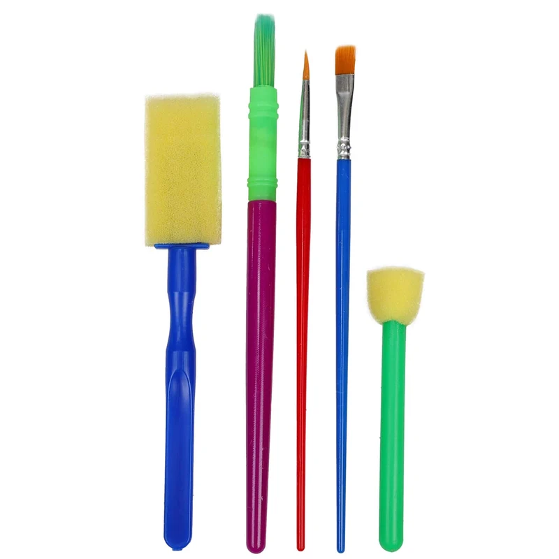 Art.2675 Juego De Pinceles/Brocha/Esponja Diferentes Medidas 5pz