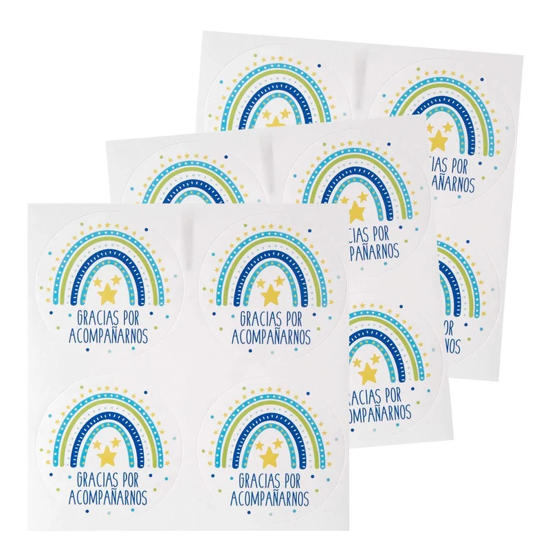 Art.8518 Calcomanía Círculo Arcoiris 4.5x4.5cm 12pz