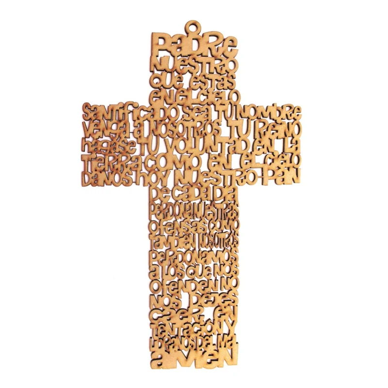 Art.8213 Cruz Grande Padre Nuestro Calada 30x19cm 1pz