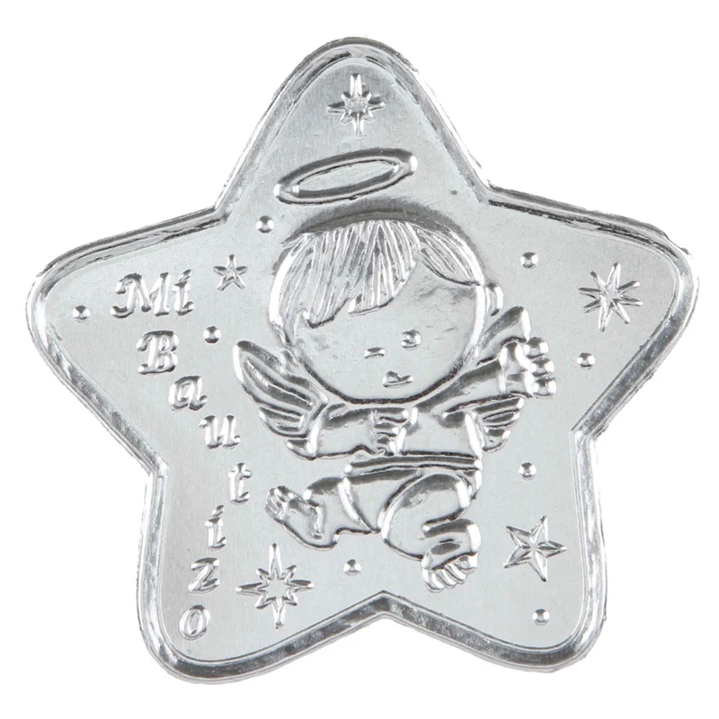 Art.8021 Repujado Mi Bautizo Estrella 4cm 6pz