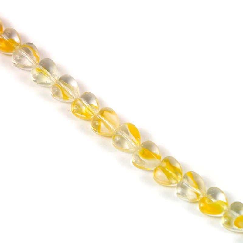 Art.66 Cuenta Cristal Corazón 8mm Hilo 35cm (aprox 40pz)