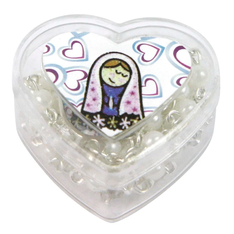 Art.4258 Rosario/Caja Imagen/Perla 33x30mm 4pz