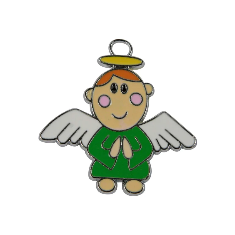Art.4174 Dije Epoxy Ángel 22mm 4pz