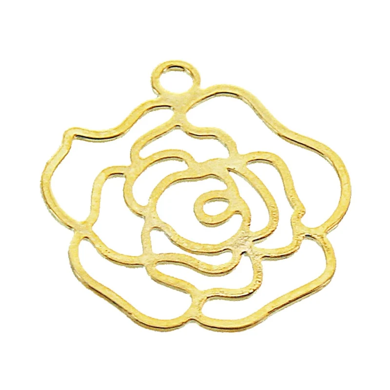 Art.3954 Dije Filigrana Rosa 15mm 12pz