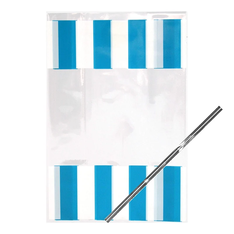 Art.3947 Bolsa Con Rayas 10X16cm 18pz