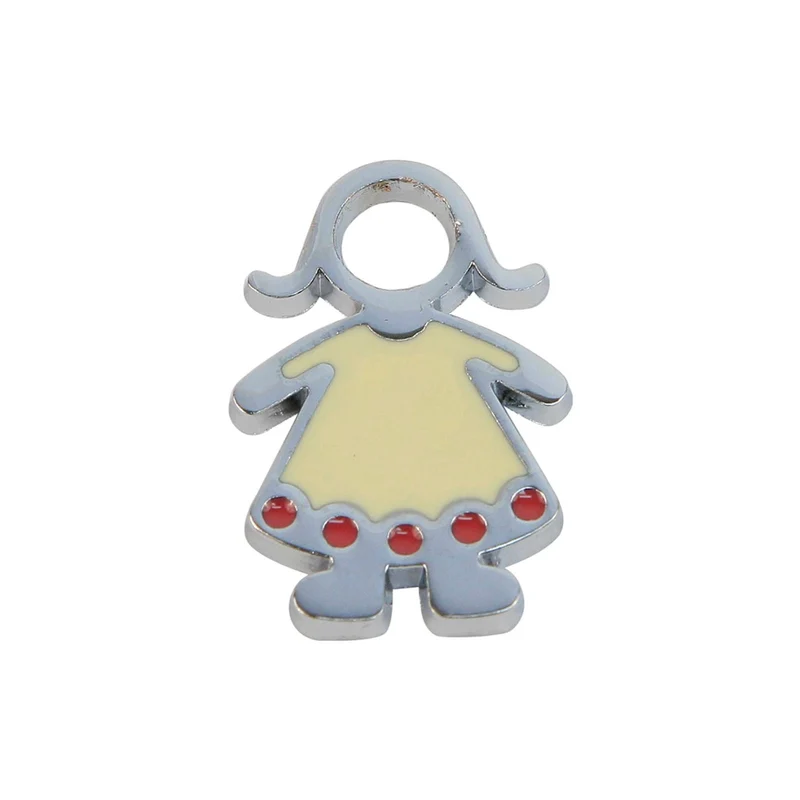 Art.3894 Dije Epoxy Niña/O 2.7cm 4pz