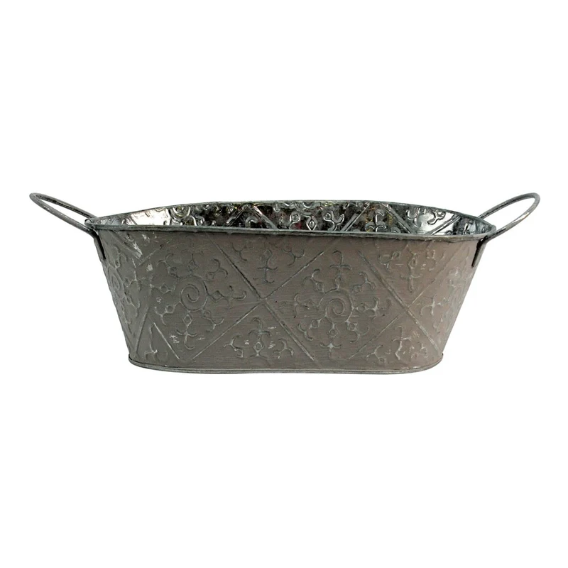 Art.4589 Base Metal Oval Zinc 8.5x26x15cm 1pz
