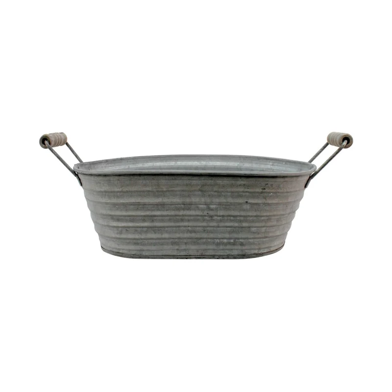 Art.4583 Base Metal Oval Zinc 26x16cm 1pz