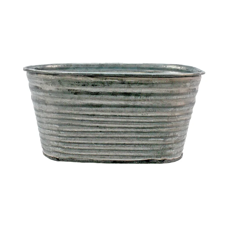Art.4578 Base Metal Oval Zinc 10x20x12cm 1pz