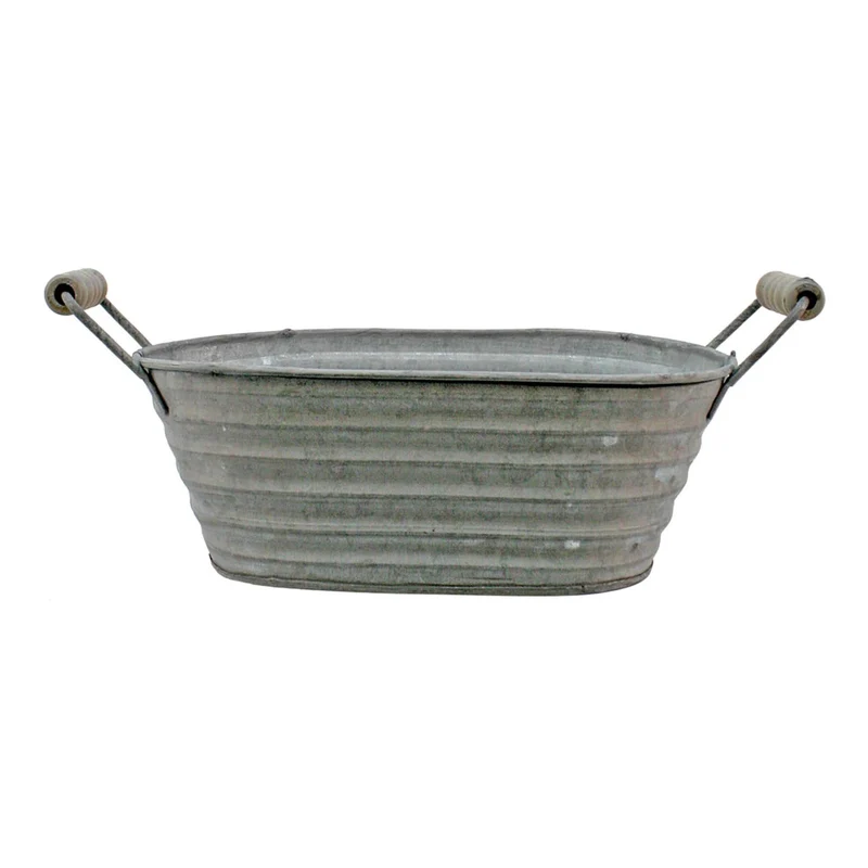 Art.4558 Base Metal Oval Zinc 8.3x21x13cm 1pz