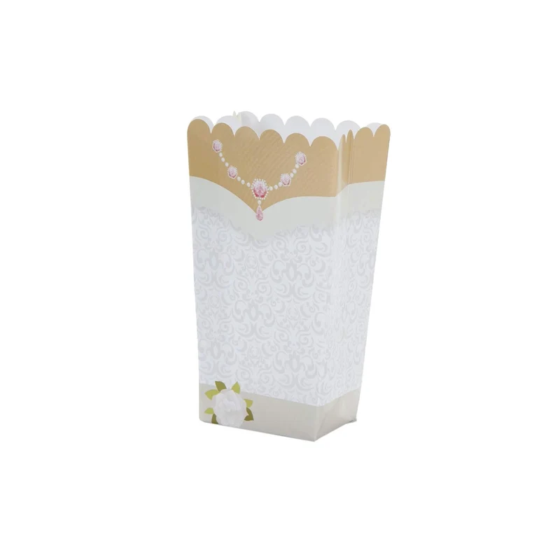 Art.4530 Caja Para Palomitas Novia 13x7.5x4.5cm 6pz