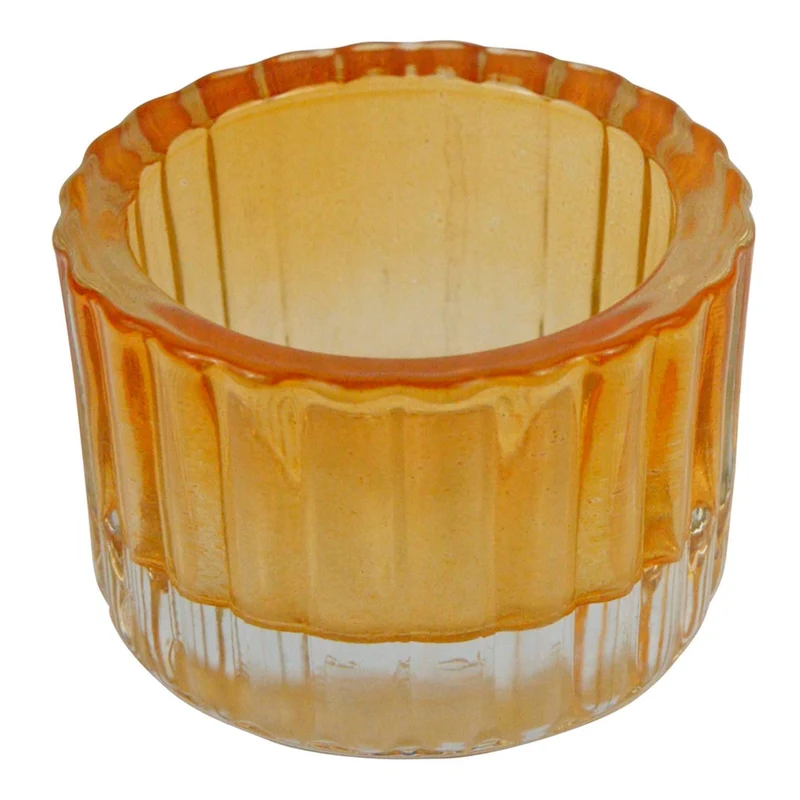 Art.4378 Vaso Portavela Rayada Colores 3.7x5.5cm 1pz