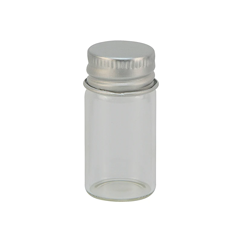 Art.3746 Botella Cristal Con Tapa aprox 10ml 4.6x2.3cm 12pz