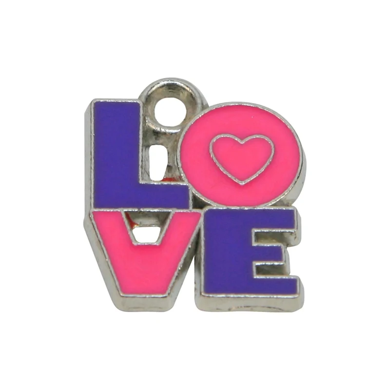 Art.3457 Dije Love Epoxy 21x17mm 4pz