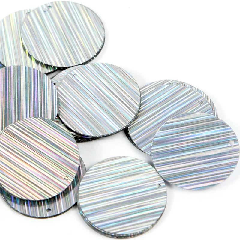 Art.324 Lentejuela Láser Rayado 20mm 10g (aprox. 113pz)