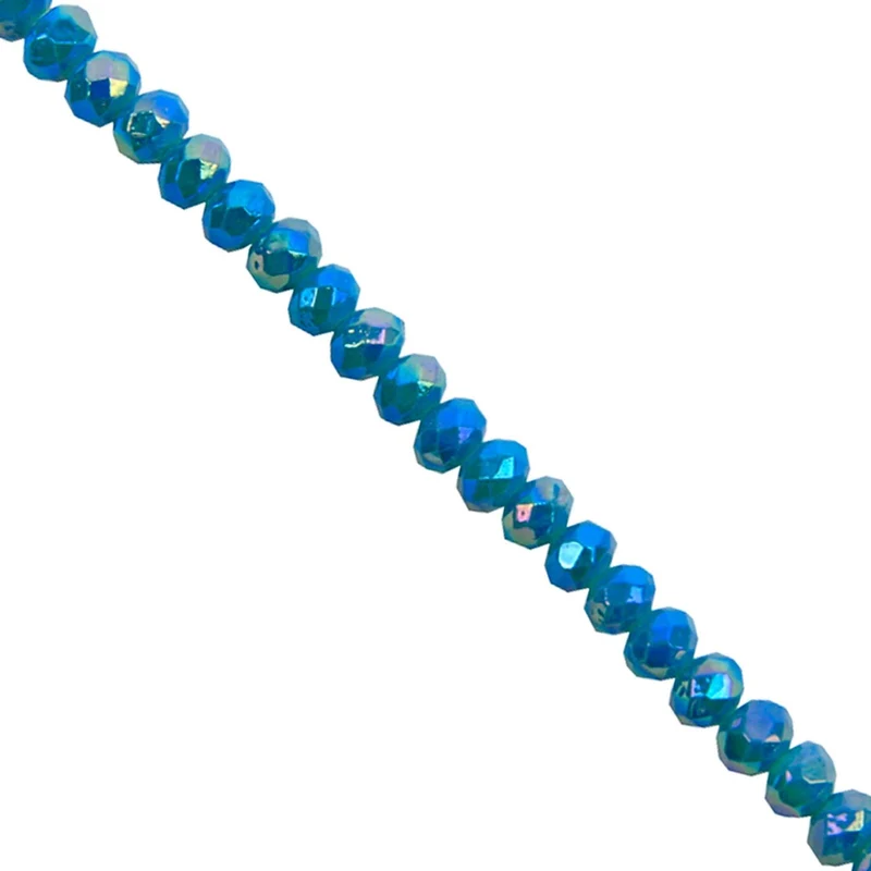 Art.3185 Cuenta Rondel Colores Ab 8mm Hilo 41cm (aprox 69pz)