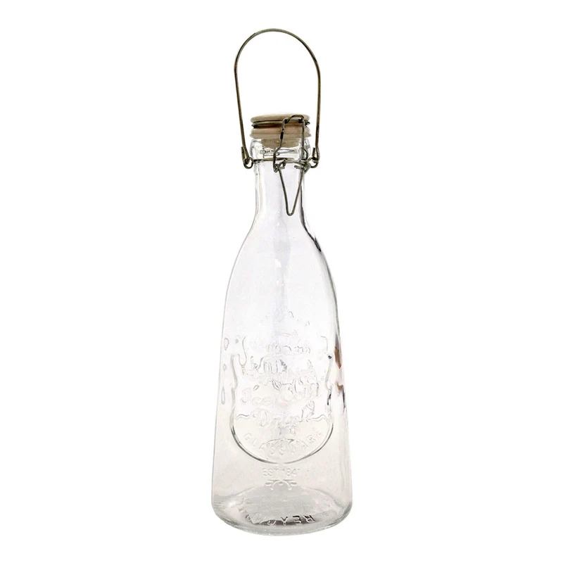 Art.2956 Botella Con Tapon Grabada aprox 1,100ml 28.7x10.2x10.2cm 1pz