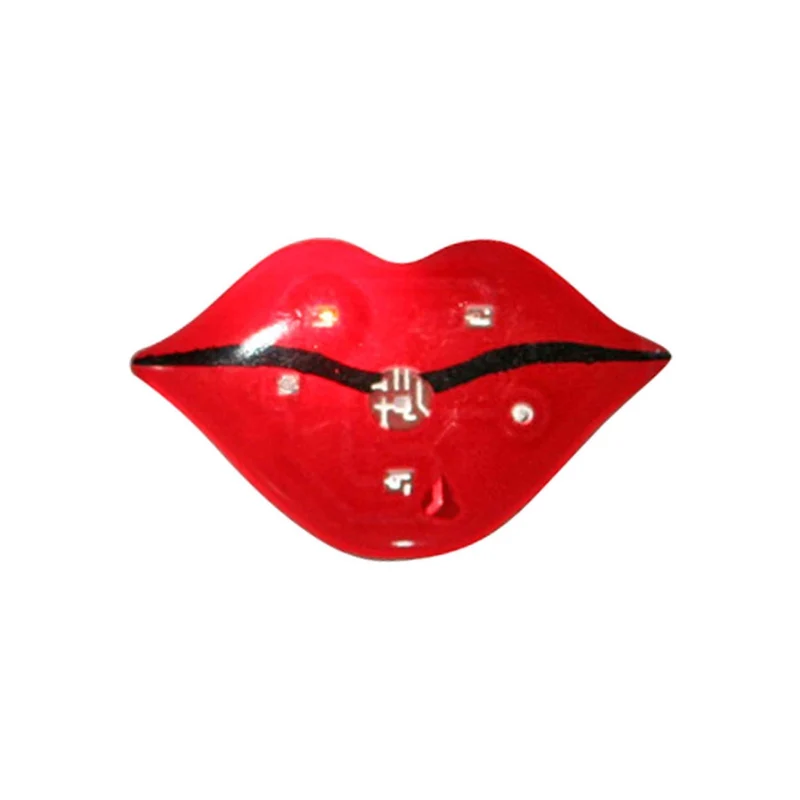 Art.2237 Broche Labios Con Luz 35x21mm 6pz