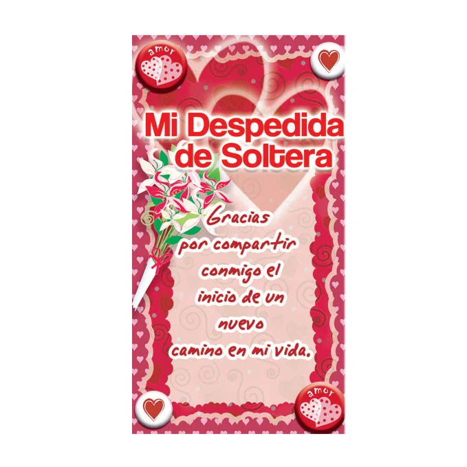 Art.1987 Tarjeta Agradecimiento Despedida 13x7cm 12pz