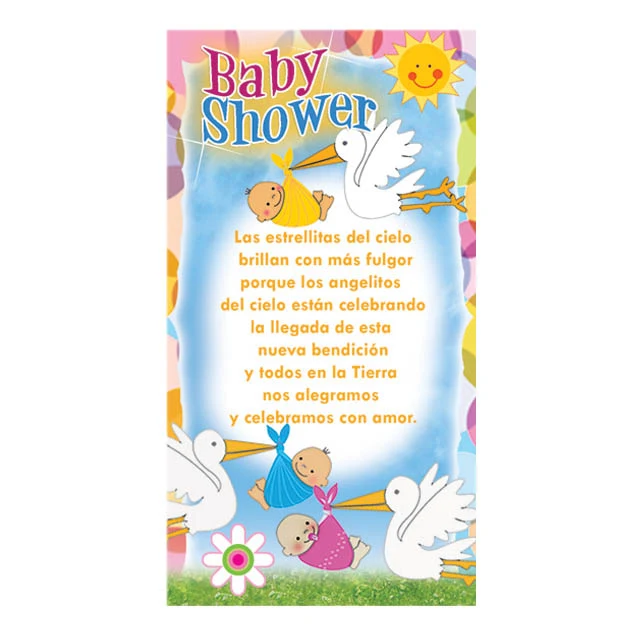 Art.1943 Tarjeta Agradecimiento Baby Shower 13x7cm 12pz